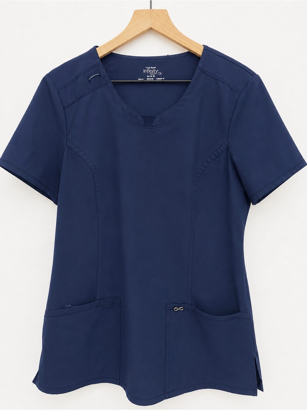 NFINITY by Cherokee Navy Short Sleeve Medical Scrub Top